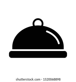 food cover glyph flat vector icon