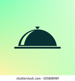 Food cover icon - stock vector illustration design