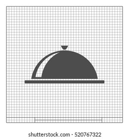 Food cover icon - stock vector illustration design