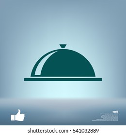 Food cover icon - stock vector illustration design