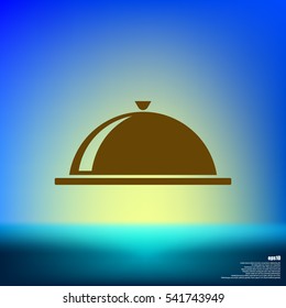 Food cover icon - stock vector illustration design