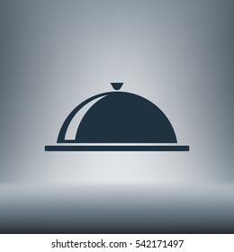 Food cover icon - stock vector illustration design