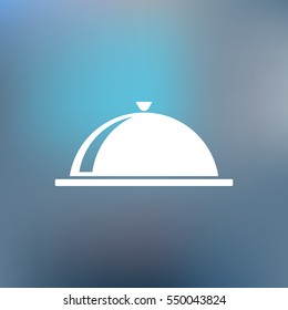 Food cover icon - stock vector illustration design