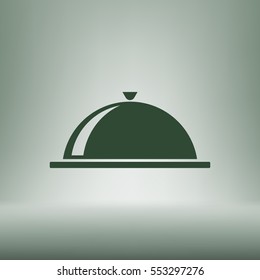 Food cover icon - stock vector illustration design