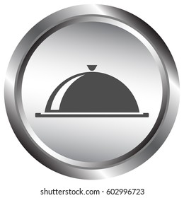 Food cover icon - stock vector illustration design