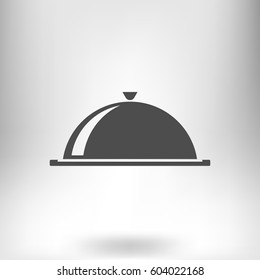 Food cover icon - stock vector illustration design