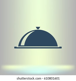 Food cover icon - stock vector illustration design