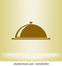 Food cover icon - stock vector illustration design