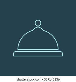 Food Cover Line Icon. Eps-10.