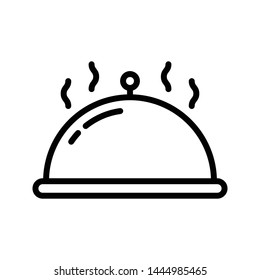 food cover thin line vector icon