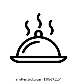 food cover thin line vector icon