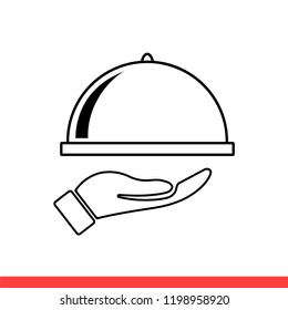 Food cover vector icon, Modern flat symbol isolated on white background