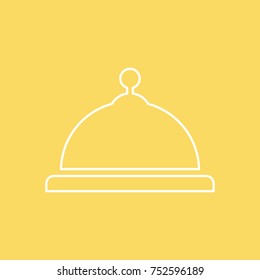  Food Cover vector line icon. eps-10