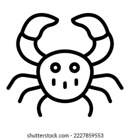 Food crab icon outline vector. Japan food. Chinese tempura