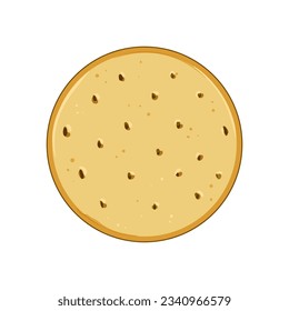 caricatura de galletas de cracker de comida. pan saludable, galleta crujiente, bocadillos de comida dulce crema de galleta. ilustración vectorial de símbolo aislado