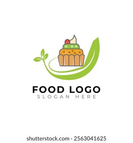 Food Creative vector templates abstract typography colorful logo design