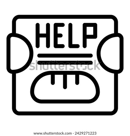 Food crisis problem icon outline vector. Financial economic poverty. Prices raise collapse