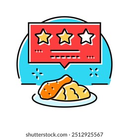 food critic restaurant chef color icon vector. food critic restaurant chef sign. isolated symbol illustration