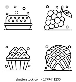 Food and Cuisines in Modern Flat Style Pack 