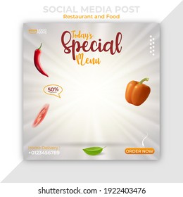 food or culinary banner ads design. editable social media post template