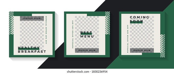 Food culinary menu banner for social media post template.