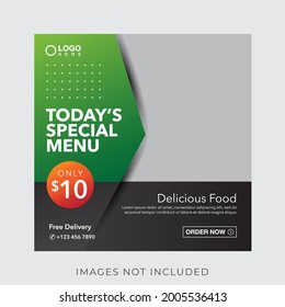 food culinary menu banner for social media post template