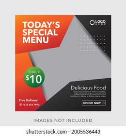 food culinary menu banner for social media post template