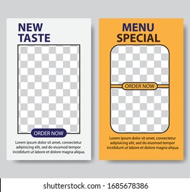 Food and culinary promotion template. Nice vector graphics for cafes, restaurants, discount coupons on social media etc.