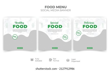 Food culinary Promotion template with photo. Editable Food and Restaurant Social Media Post Template Design. Social media banner for food business, Food menu banner