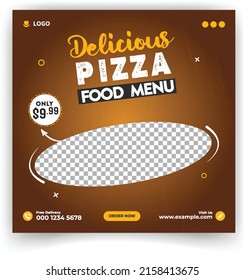 Food culinary Promotion template with photo. Social Media Post. social media post template for food menu promotion banner frame.