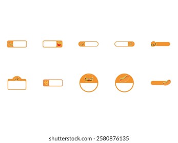 Food Cute Label Element Set