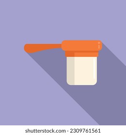 Food cutter icon flat vector. Cooking tool. Cut hand