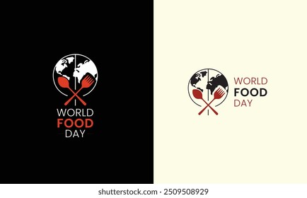 Food day, world day, spoon glob healthy breakfast food symbol element symbol icon food icon concept  