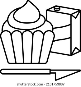 Food Decoration art Vector Icon Design, Hobby Symbol, Leisure time Activity Sign, Hobbyists and Handicraft Stock Illustration, cake decorating Concept