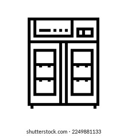food dehydrator line icon vector. food dehydrator sign. isolated contour symbol black illustration