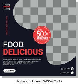 Food Delicious social media post design Free download