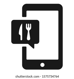 Food delivery app icon. Vector graphics.