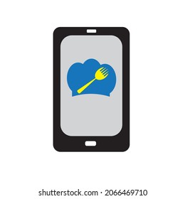 Imagen vectorial o logotipo de la aplicación de entrega de alimentos