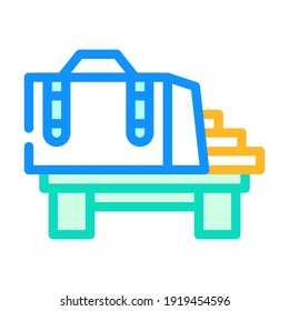 food delivery backpack color icon vector. food delivery backpack sign. isolated symbol illustration