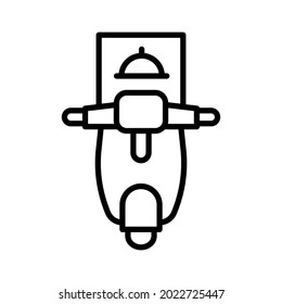 food delivery bike icon illustration vector graphic