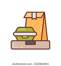Food Delivery Box icon in vector. Illustration