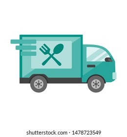 Food Delivery by Car icon vector Logo illustration and design.  A restaurant and culinary transportation element.  Can be used for web and mobile development. Suitable for infographic