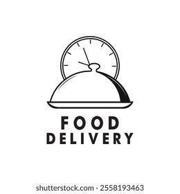 Food delivery catering fast food logo vector icon