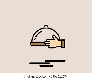 food delivery concept 2 colored line icon. Simple color element illustration. delivery concept outline symbol design from Delivery set