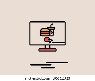 food delivery concept 2 colored line icon. Simple color element illustration. delivery concept outline symbol design from Delivery set