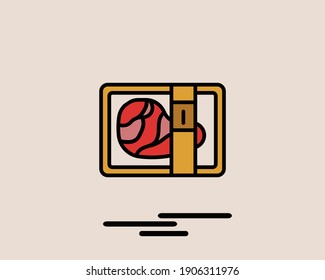 food delivery concept 2 colored line icon. Simple color element illustration. delivery concept outline symbol design from Delivery set