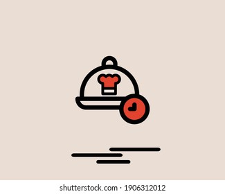 food delivery concept 2 colored line icon. Simple color element illustration. delivery concept outline symbol design from Delivery set