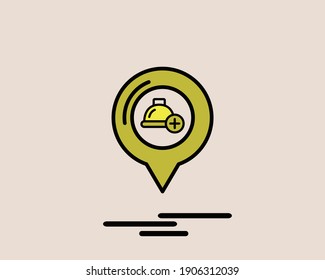 food delivery concept 2 colored line icon. Simple color element illustration. delivery concept outline symbol design from Delivery set