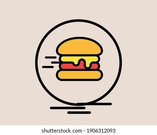 food delivery concept 2 colored line icon. Simple color element illustration. delivery concept outline symbol design from Delivery set