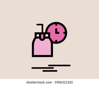 food delivery concept 2 colored line icon. Simple color element illustration. delivery concept outline symbol design from Delivery set